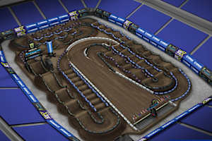 Die Strecke im Ford Field von Detroit