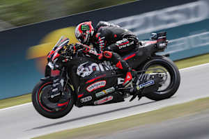 Marco Bezzecchi steuerte die MotoGP-Aprilia im Zeittraining auf Rang 7