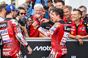 Das erfolgreiche Ducati-Lenovo-Werksteam am Balaton Park Circuit