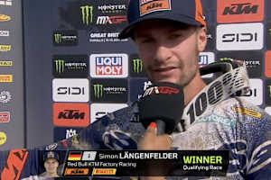 Simon Längenfelder gewann das MX2 Qualifikationsrennen in Foxhill