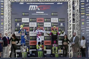 Das MX2-Podium in Uddevalla