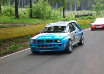 Handa auf dem Weg zum Start; dann kam der Defekt