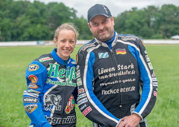 Sandra Mollema und Markus Brandhofer 2022 vor ihrem ersten gemeinsamen Rennen in Osnabrück