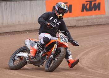 Lukas Neurauter beim Day of Dirt in der Speedway-Arena in Eggendorf