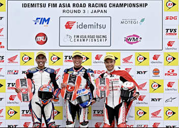 Motegi-Podest nach Lauf 2