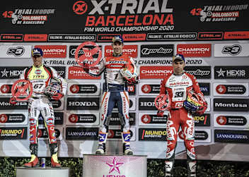 Das Barcelona-Podium: Adam Raga, Toni Bou und Jorge Casales (v.l.)
