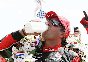 Juan Pablo Montoya und die Siegermilch