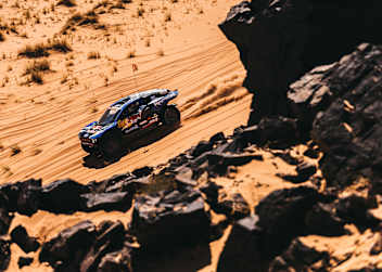 Matthias Ekström im Ford Raptor auf dem Weg zum Sieg der vierten Etappe
