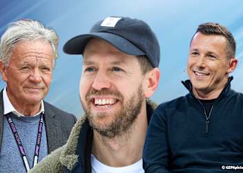 Marc Surer, Sebastian Vettel und Christian Klien