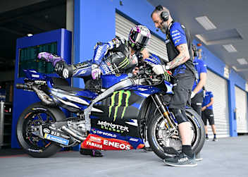 Nur ein Bike am zweiten Tag: Yamaha-Werksfahrer Fabio Quartararo