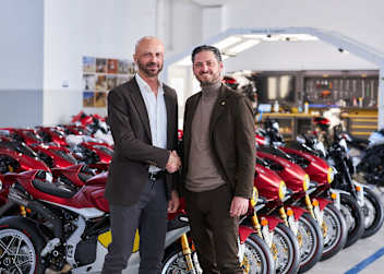 Antonia Lombardo, CEO DHL Supply Chain Italy, Luca Martin, CEO MV Agusta