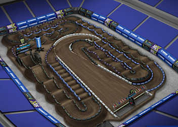 Die Strecke im Ford Field von Detroit