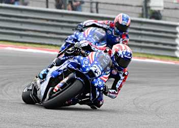 Im US-Design: Trackhouse-Pilot Fernandez (8.) vor Teamkollege Ogura