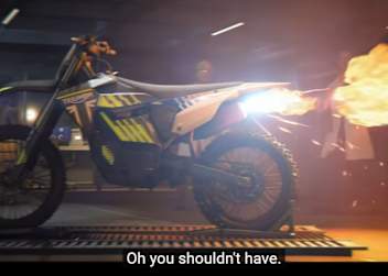 Bonds neuestes Gadget: Triumph TF250-X mit Flammenwerfer im Heck