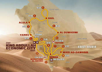 Der Streckenplan der Dakar 2027