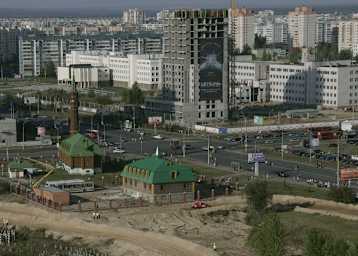 Die kurze Strecke lag mitten in den Pattenbauten von Kasan.