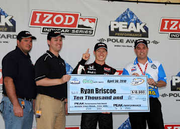 10.000 $ ist die Pole in Kansas wert: Ryan Briscoe