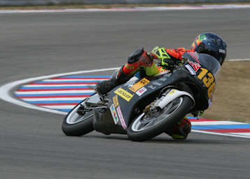 Nico Hüssner mit der Honda 125 in Brünn im Jahr 2006