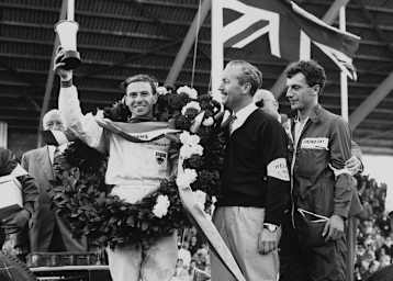 Der unvergessene Jim Clark (li., neben ihm Lotus-Chef Colin Chapman)