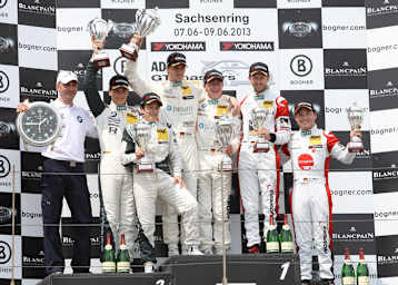 Das Podium am Sonntag auf dem Sachsenring