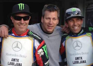 Die US-Stars Hamill, Ermolenko und Hancock (v.l.)