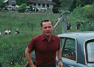 Phil Hill in Belgien 1961 mit seinem Peugeot