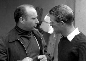 Juan Manuel Fangio und Peter Collins