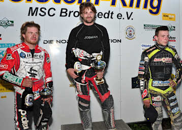 Die Top-3 von Brokstedt: Ricky Kling, Mads Korneliussen und Kai Huckenbeck (v.l.)