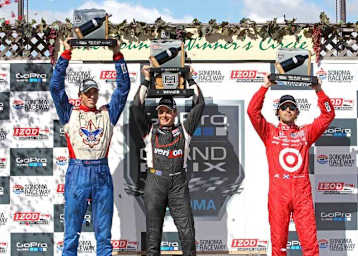 Will Power gewinnt vor Justin Wilson und Dario Franchitti