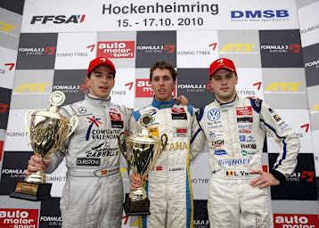 Merhi (links) und Juncadella (Mitte) gemeinsam auf dem Podest