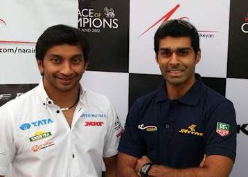 Narain Karthikeyan und Karun Chandhok