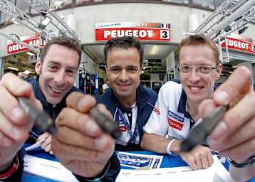Haben gut lachen: Simon Pagenaud/Pedro Lamy/Sébastien Bourdais
