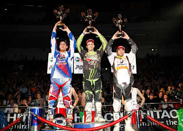 Die Sieger im ADAC SX-Cup (Soubeyras, Richier, Rodrigues)