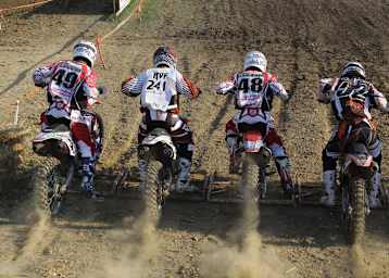 Start in der Open-Klasse: Günter Schmidinger (49), Philip Rüf (241), Andreas Schmidinger (48) und Matthias Walkner