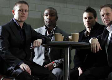 Laverty, Redmond, Marino und Dimbylow (v.l.)