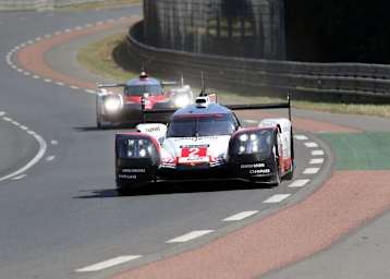 Der Porsche 919 Hybrid der Le-Mans-Sieger Timo Bernhard, Earl Bamber, Brendon Hartley 