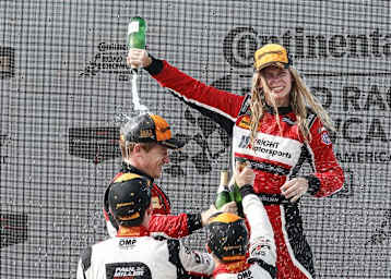 Christina Nielsen machte in der IMSA-Serie schon öfter die Herren nass