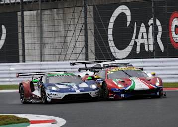Favoriten für die 6h in Shanghai: Ford GT (li.), Ferrari 488 GTE Evo und Porsche 911 RSR (hinten)