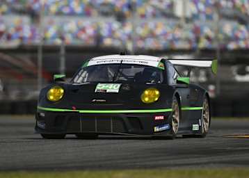 Der Porsche 911 GT3 R von Black Swan Racing beim Roar-Test in Daytona