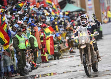 Dakar-Sieger Marc Coma konnte die letzten Meter im gemütlichen Tempo zurücklegen