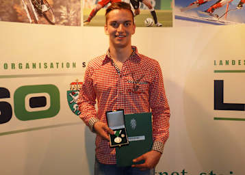 Koller erhielt kürzlich für seinen Titelgewinn die Sportleistungsmedaille in Silber.