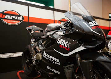 Die Evo-Panigale von Barni Racing scheint schon fertig aufgebaut