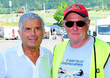 Wolfgang Stropek (re.) mit Motorsportlegende Giacomo Agostini