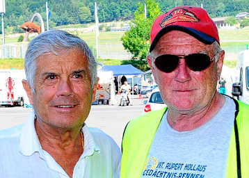 Früher Konkurrenten, heute Freunde: Giacomo Agostini und Wolfgang Stropek
