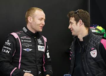 Moreau (re.) beim WEC-Lauf in Spa im Gespräch mit Olivier Pla