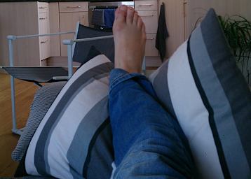 Der rechte Fuß braucht jetzt Ruhe