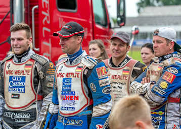 Wilbers-Vertragsfahrer: Kai Huckenbeck, Jörg Tebbe (von links) und Stephan Katt (r.)