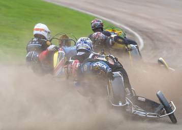 Schon im Training ging es eng zu bei den Gespannen