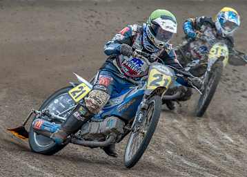 Jörg Tebbe (21) beim Langbahn-GP in Eenrum