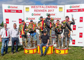 Das Podest der Sidecars in Lüdinghausen